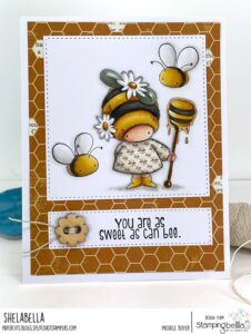 BUNDLE GIRL BEEKEEPER RUBBER STAMP (INCLUDES 2 SENTIMENTS)