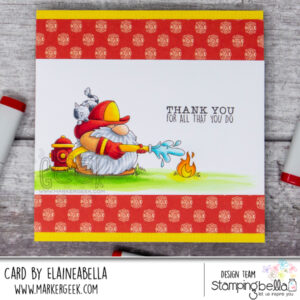 GNOME FIREFIGHTER RUBBER STAMP