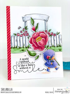 GARDEN BACKDROP rubber stamp