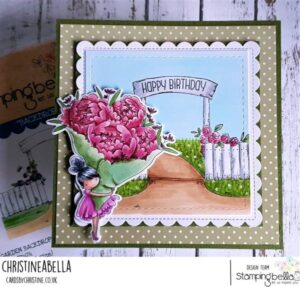 GARDEN BACKDROP rubber stamp