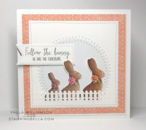 CHOCOLATE BUNNIES RUBBER STAMPS (set of 4 rubber stamps)