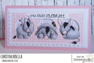 DONKEY TRIO STUFFIES RUBBER STAMPS (includes 4 stamps)