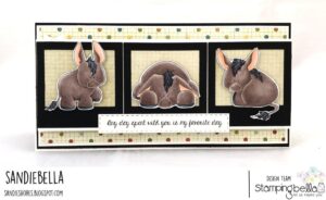 DONKEY TRIO STUFFIES RUBBER STAMPS (includes 4 stamps)