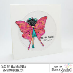 TINY TOWNIE BUTTERFLY GIRL BABETTE RUBBER STAMP