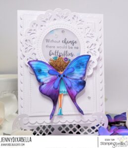 TINY TOWNIE BUTTERFLY GIRL BABETTE RUBBER STAMP