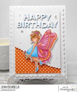 TINY TOWNIE BUTTERFLY GIRL BRIANNA RUBBER STAMP