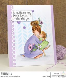 CURVY GIRL BIG HUG RUBBER STAMP (includes 2 sentiments)