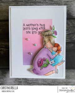 CURVY GIRL BIG HUG RUBBER STAMP (includes 2 sentiments)