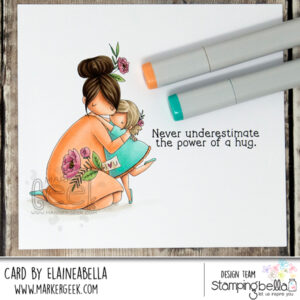 CURVY GIRL BIG HUG RUBBER STAMP (includes 2 sentiments)