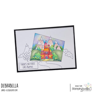 FAIRYTALE BACKDROP RUBBER STAMP