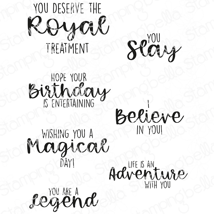 FAIRYTALE SENTIMENT SET (includes 7 rubber stamps)