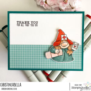 GNOME NURSE RUBBER STAMP