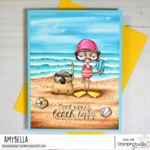 MINI ODDBALL SWIMMER & PUG RUBBER STAMP