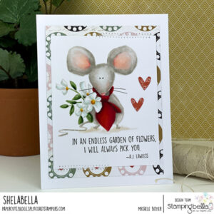 MOUSE BOUQUET RUBBER STAMP (INCLUDES 1 SENTIMENT)