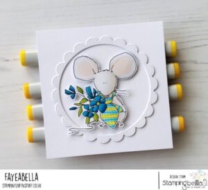 MOUSE BOUQUET RUBBER STAMP (INCLUDES 1 SENTIMENT)