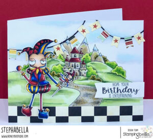 ODDBALL FAIRYTALE COURT JESTER RUBBER STAMP