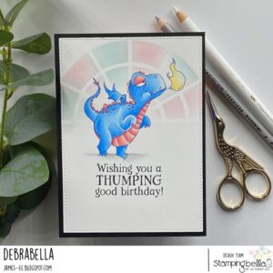 ODDBALL FAIRYTALE DRAGON FLYING RUBBER STAMP