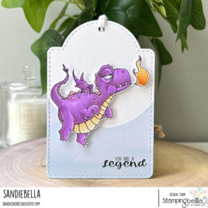 ODDBALL FAIRYTALE DRAGON FLYING RUBBER STAMP