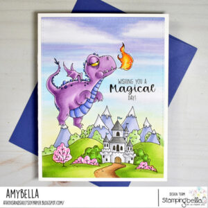 FAIRYTALE BACKDROP RUBBER STAMP