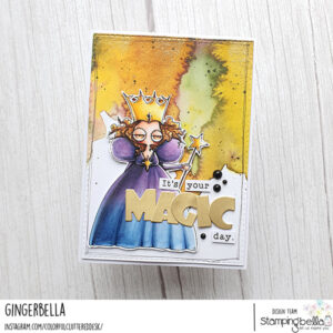 ODDBALL OZ GLINDA THE GOOD WITCH RUBBER STAMP