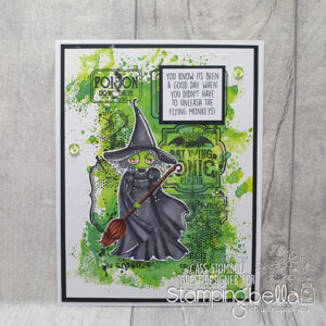 ODDBALL OZ WICKED WITCH RUBBER STAMP