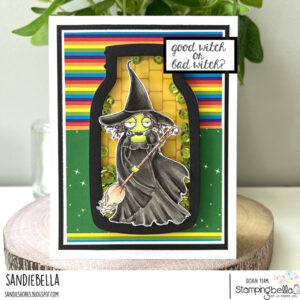 ODDBALL OZ WICKED WITCH RUBBER STAMP