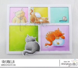 SET OF KITTIES (includes 4 rubber stamps)