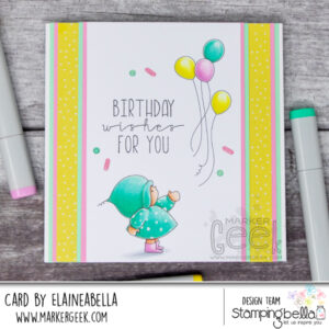 BUNDLE GIRL WITH BALLOONS SET (includes 3 rubber stamps)