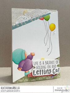 BUNDLE GIRL WITH BALLOONS SET (includes 3 rubber stamps)