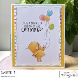 BUNDLE GIRL WITH BALLOONS SET (includes 3 rubber stamps)