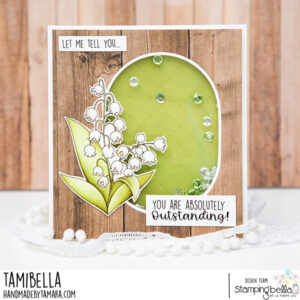 LILY OF THE VALLEY RUBBER STAMP