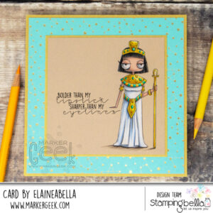 ODDBALL CLEOPATRA RUBBER STAMP SET (includes 3 sentiment stamps)