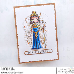 ODDBALL CLEOPATRA RUBBER STAMP SET (includes 3 sentiment stamps)