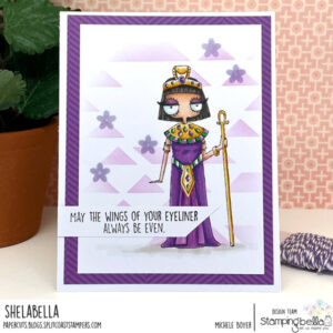 ODDBALL CLEOPATRA RUBBER STAMP SET (includes 3 sentiment stamps)