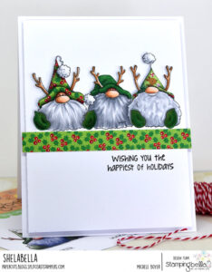 GNOMEDEER RUBBER STAMP SET (includes 1 sentiment stamp)