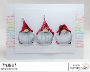 GNOMES HAVE FEELINGS TOO RUBBER STAMP SET (includes 1 sentiment stamp)