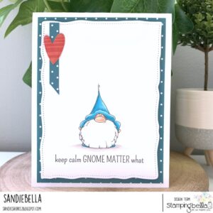 GNOMES HAVE FEELINGS TOO RUBBER STAMP SET (includes 1 sentiment stamp)