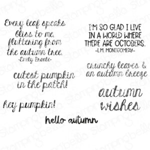 AUTUMN SENTIMENT SET (includes 7 rubber stamps)