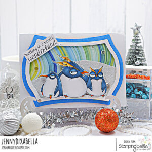 ODDBALL PENGUIN TRIO RUBBER STAMP