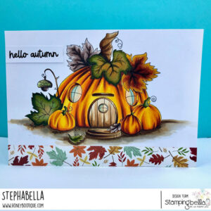 PUMPKIN HOUSE BACKDROP RUBBER STAMP