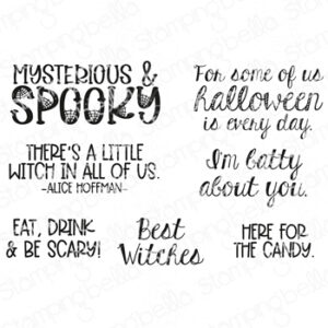 SPOOKY SENTIMENT SET (includes 7 rubber stamps)