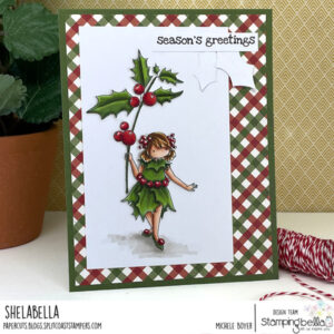 TINY TOWNIE GARDEN GIRL HOLLY RUBBER STAMP