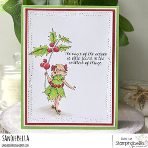 TINY TOWNIE GARDEN GIRL HOLLY RUBBER STAMP