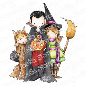 TINY TOWNIE TRICK OR TREATERS RUBBER STAMP