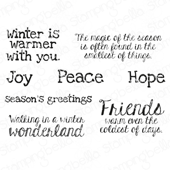 WINTER SENTIMENT RUBBER STAMP SET