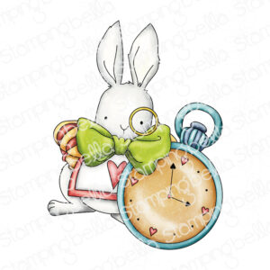 TINY TOWNIE WONDERLAND WHITE RABBIT RUBBER STAMP