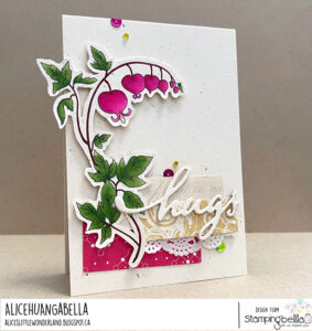 BLEEDING HEART SPRIG RUBBER STAMP