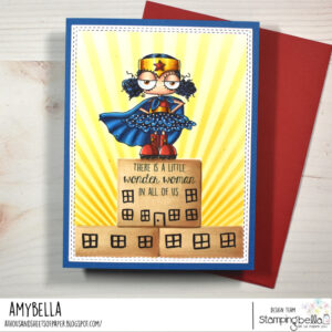 MINI ODDBALL SUPERHERO RUBBER STAMP SET (includes 1 sentiment)