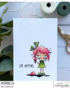 MINI ODDBALL WITH ONE SCOOP RUBBER STAMP SET (includes 1 sentiment)