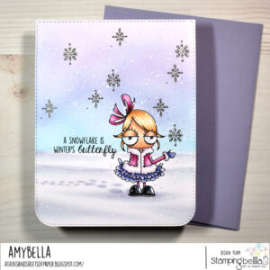 MINI SNOWFLAKE ODDBALL RUBBER STAMP SET (includes 1 sentiment)